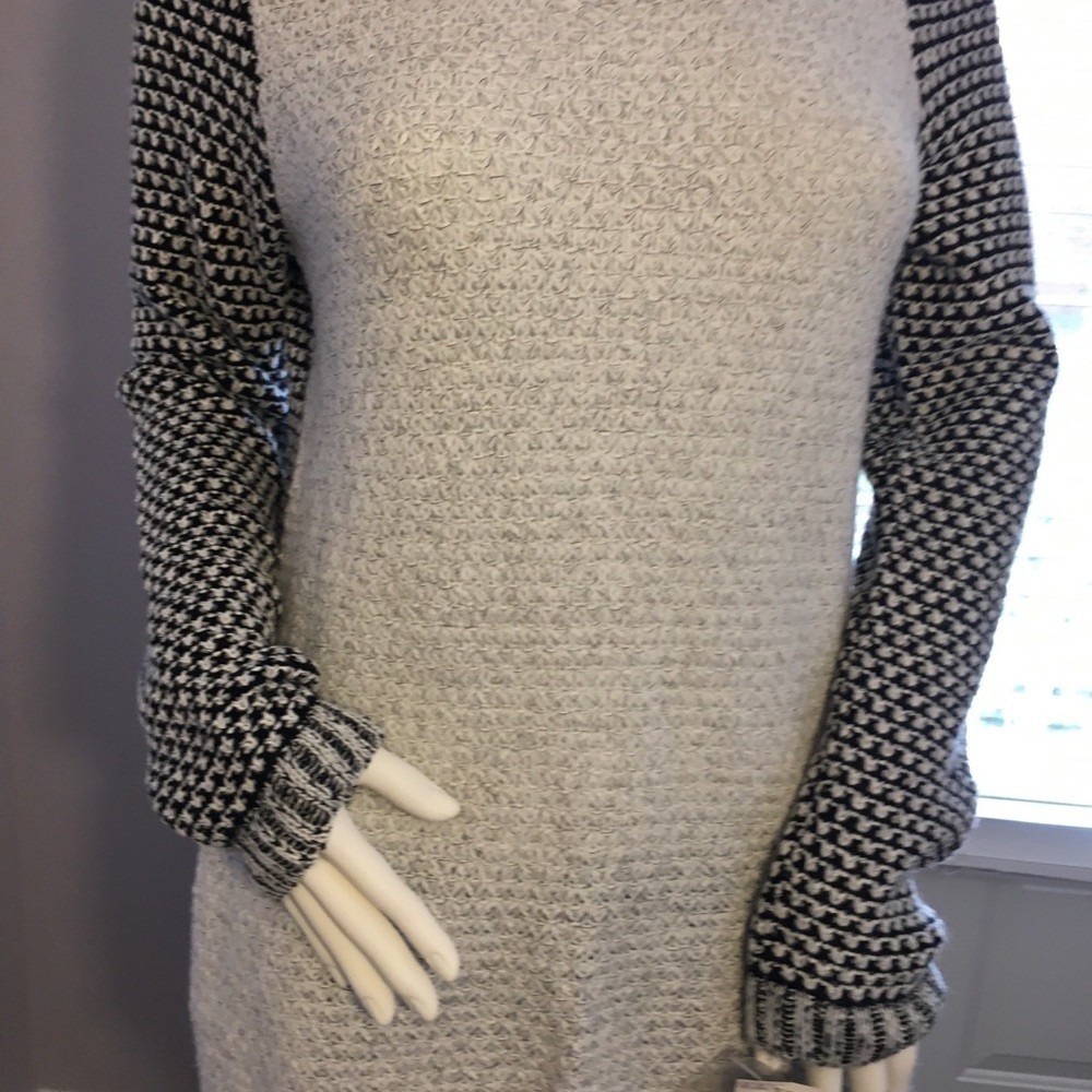 Style & Co Womens Size M Long Sleeve Cardigan Black Gray Cable Knit Sweater - Picture 8 of 10